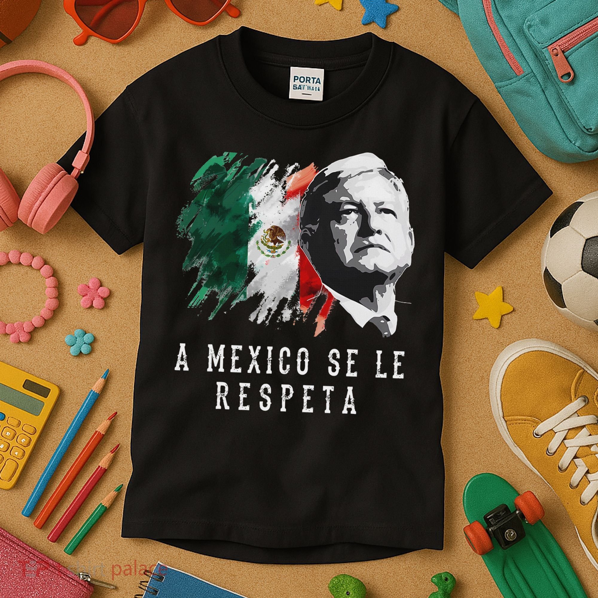 Amlo Presidente De Mexico A Mexico Se Le Respeta Kids T-Shirt