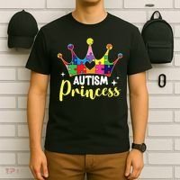 Autism Princess Daughter Autism Awareness T-Shirt thumb 6