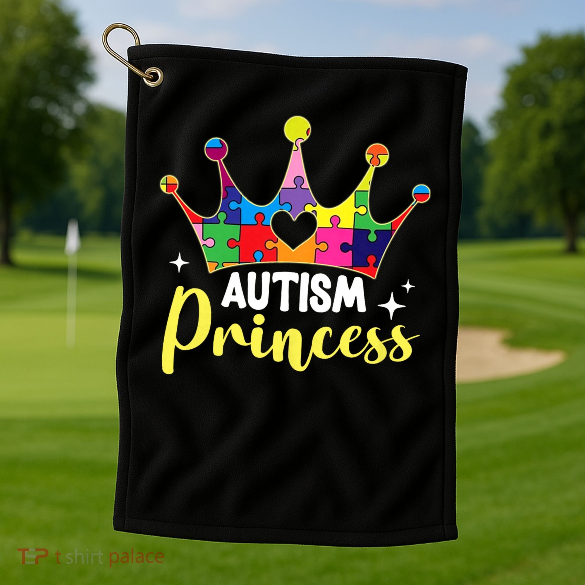 Autism Princess Daughter Autism Awareness Golf Towel