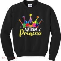 Autism Princess Daughter Autism Awareness Kids Sweatshirt thumb 0