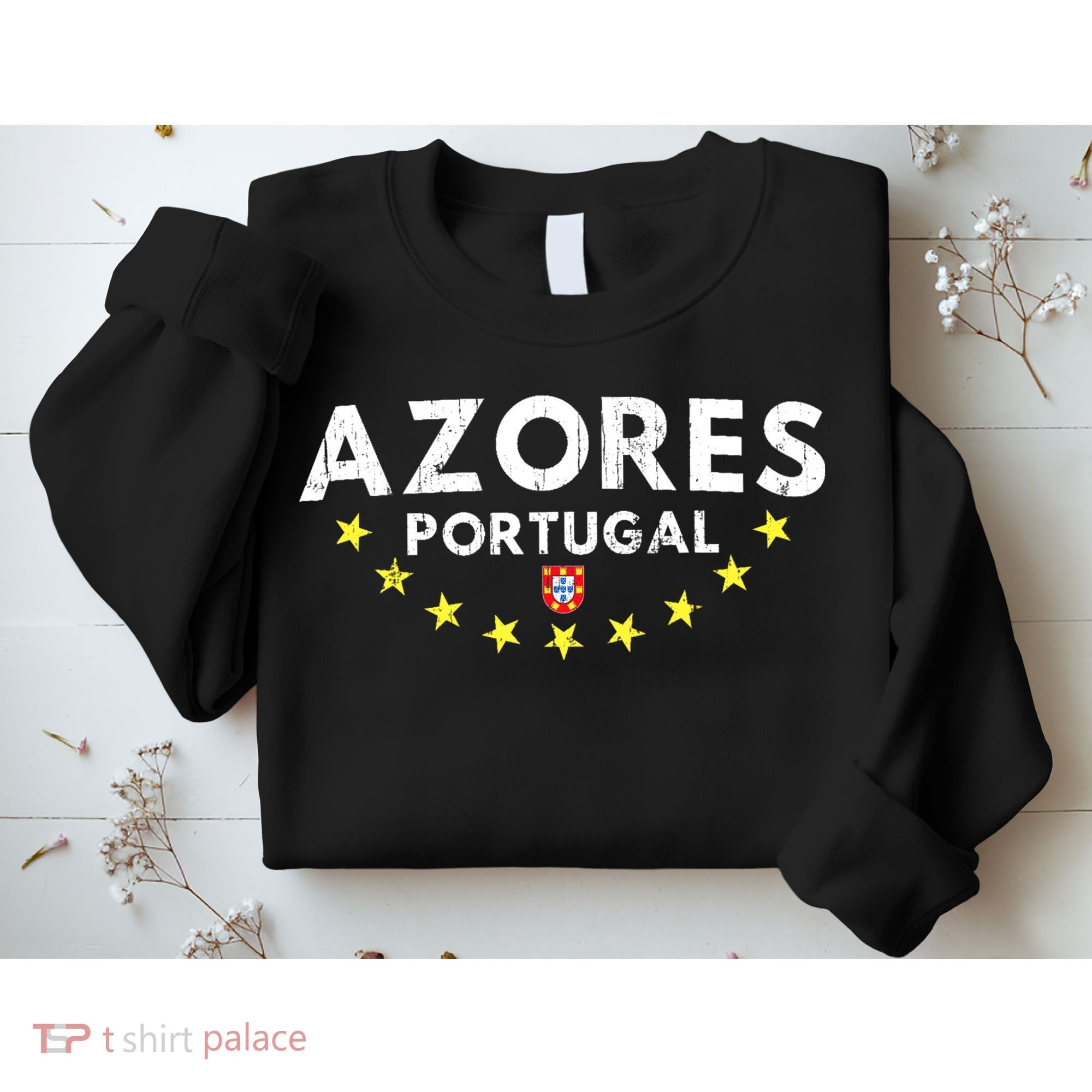 Azores Portugal - Distressed Souvenir Vacation Azorean Sweatshirt