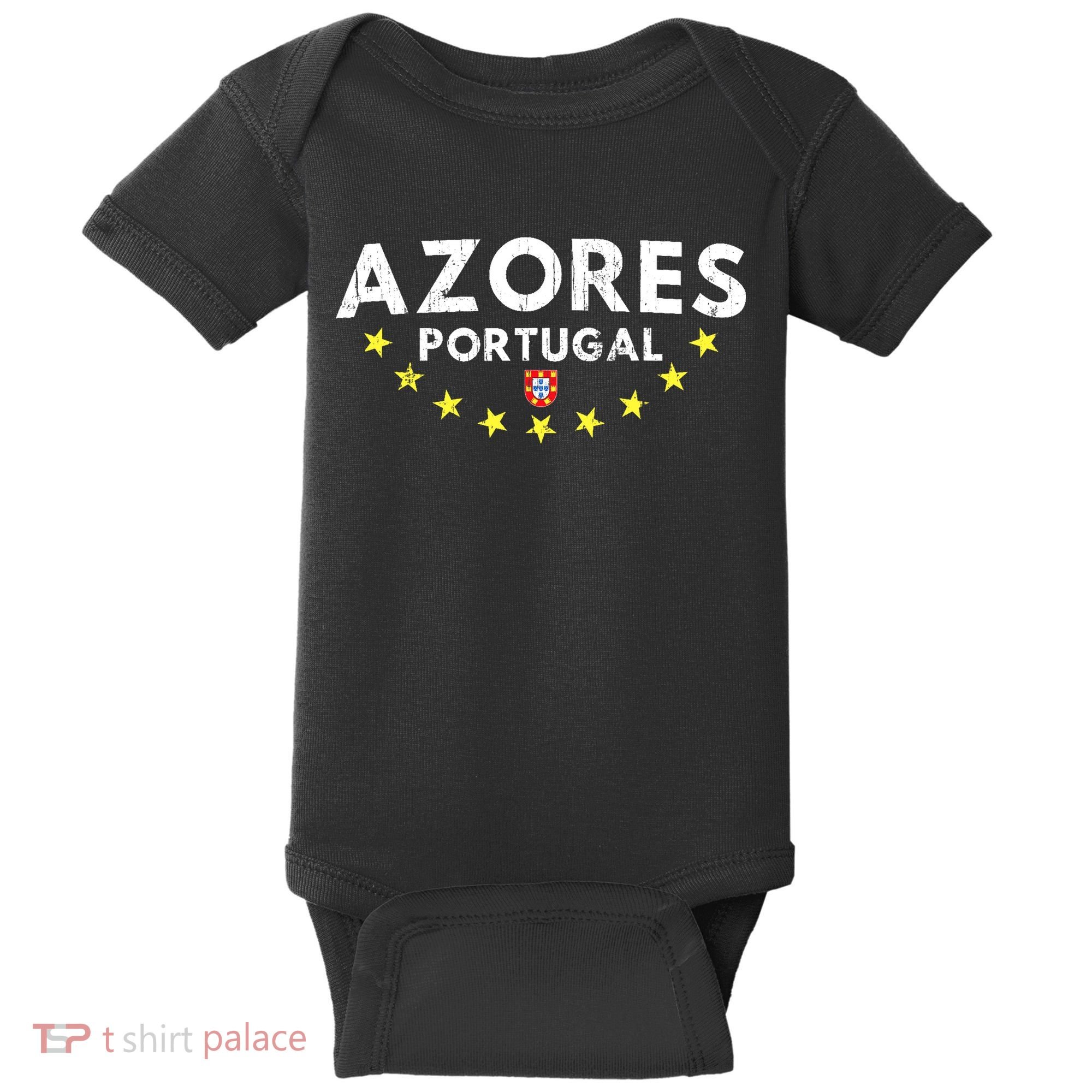 Azores Portugal - Distressed Souvenir Vacation Azorean Baby Bodysuit