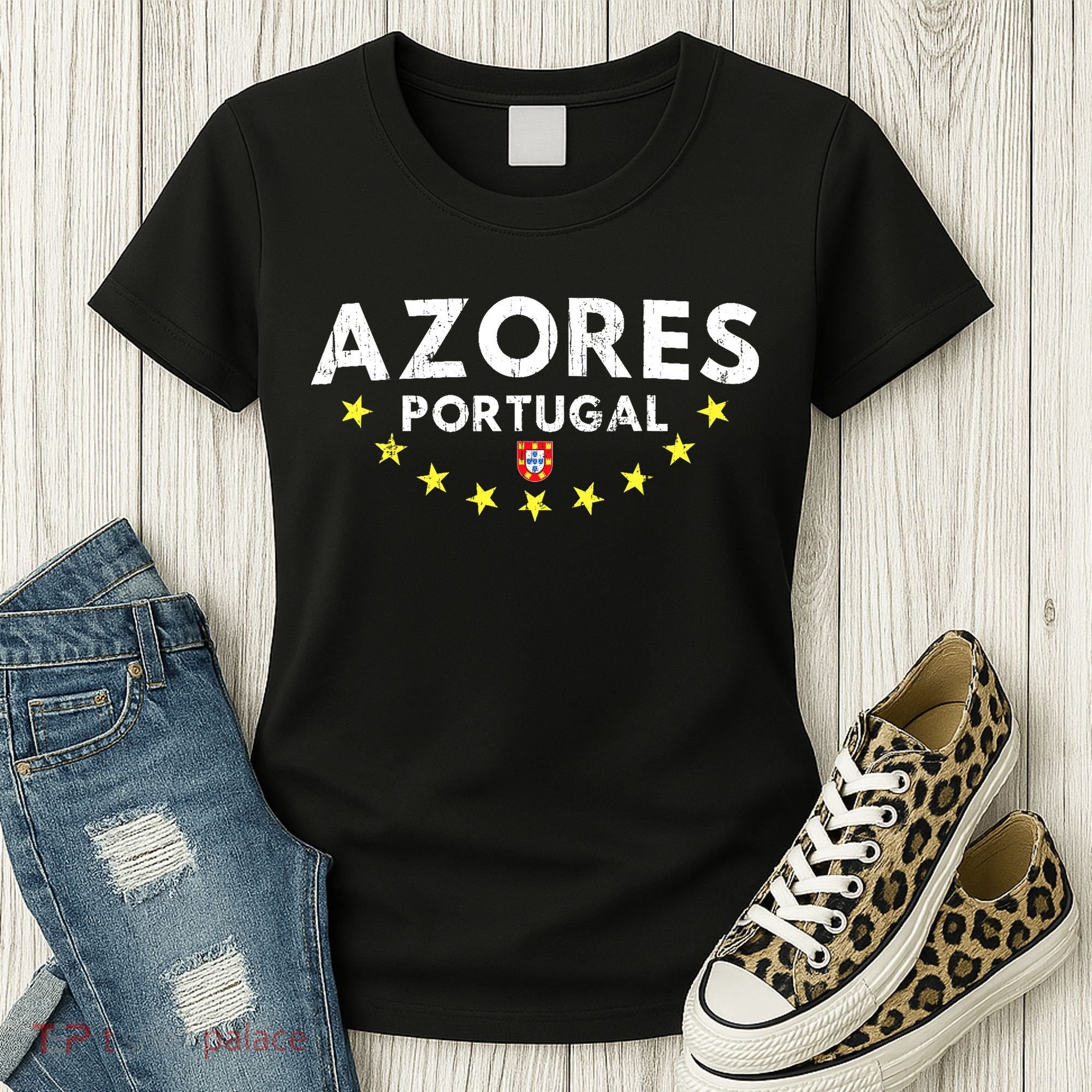 Azores Portugal - Distressed Souvenir Vacation Azorean Women's T-Shirt