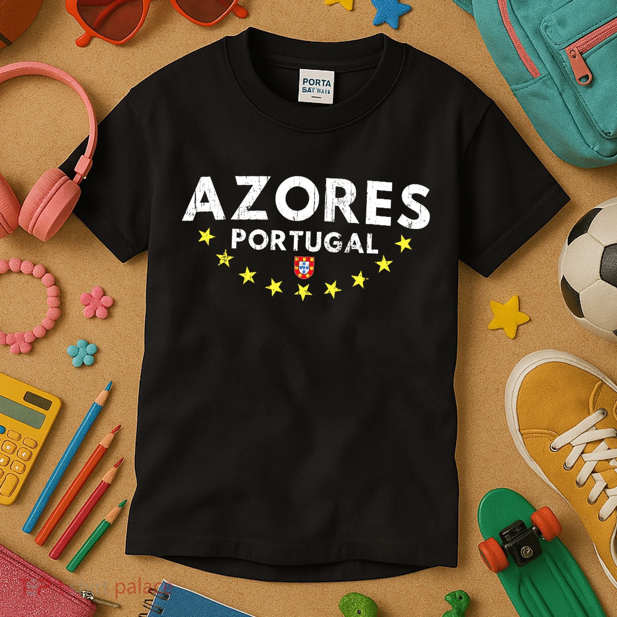 Azores Portugal - Distressed Souvenir Vacation Azorean Kids T-Shirt