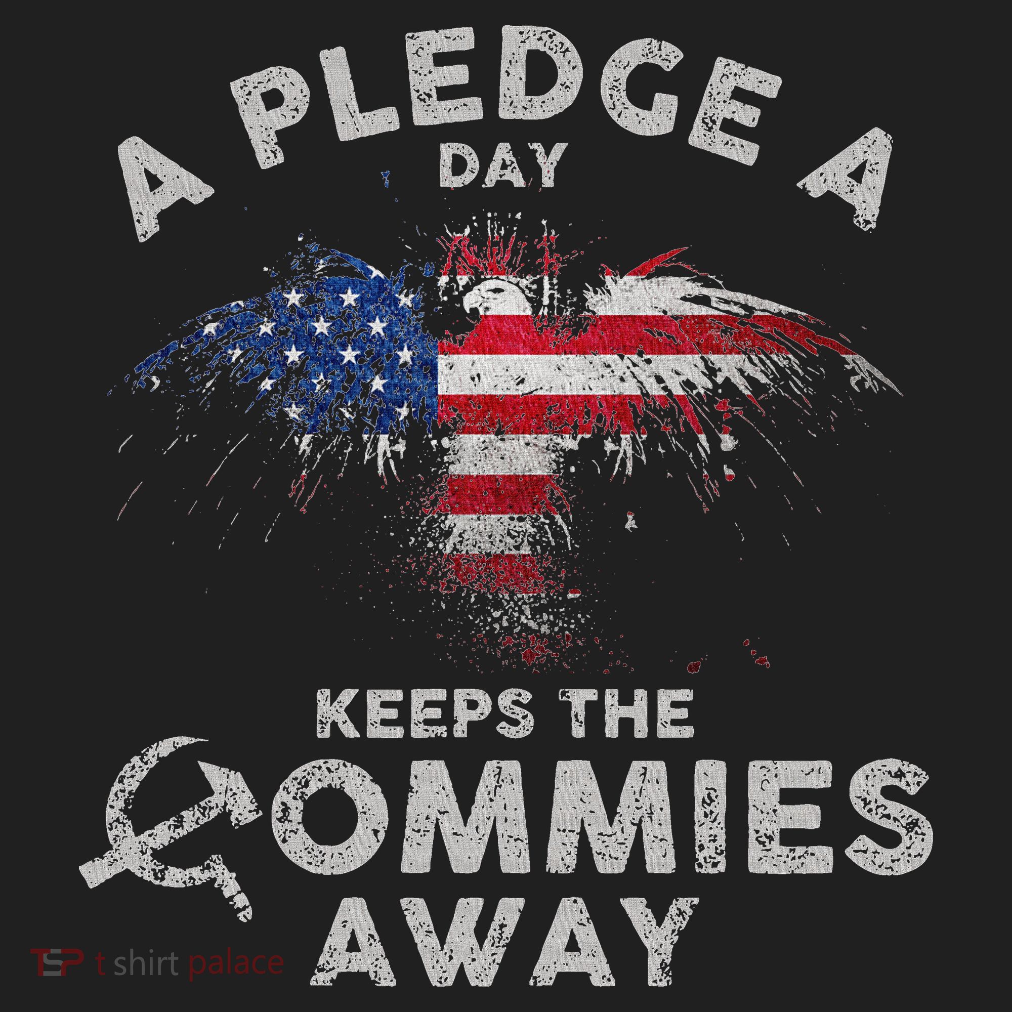 A Pledge Day Keeps The Commies Away Patriotic Eagle American Women's Sweatshirt