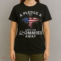 A Pledge Day Keeps The Commies Away Patriotic Eagle American T-Shirt thumb 4