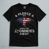 A Pledge Day Keeps The Commies Away Patriotic Eagle American T-Shirt thumb 5