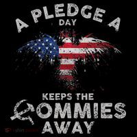 A Pledge Day Keeps The Commies Away Patriotic Eagle American Baby Bodysuit thumb 2