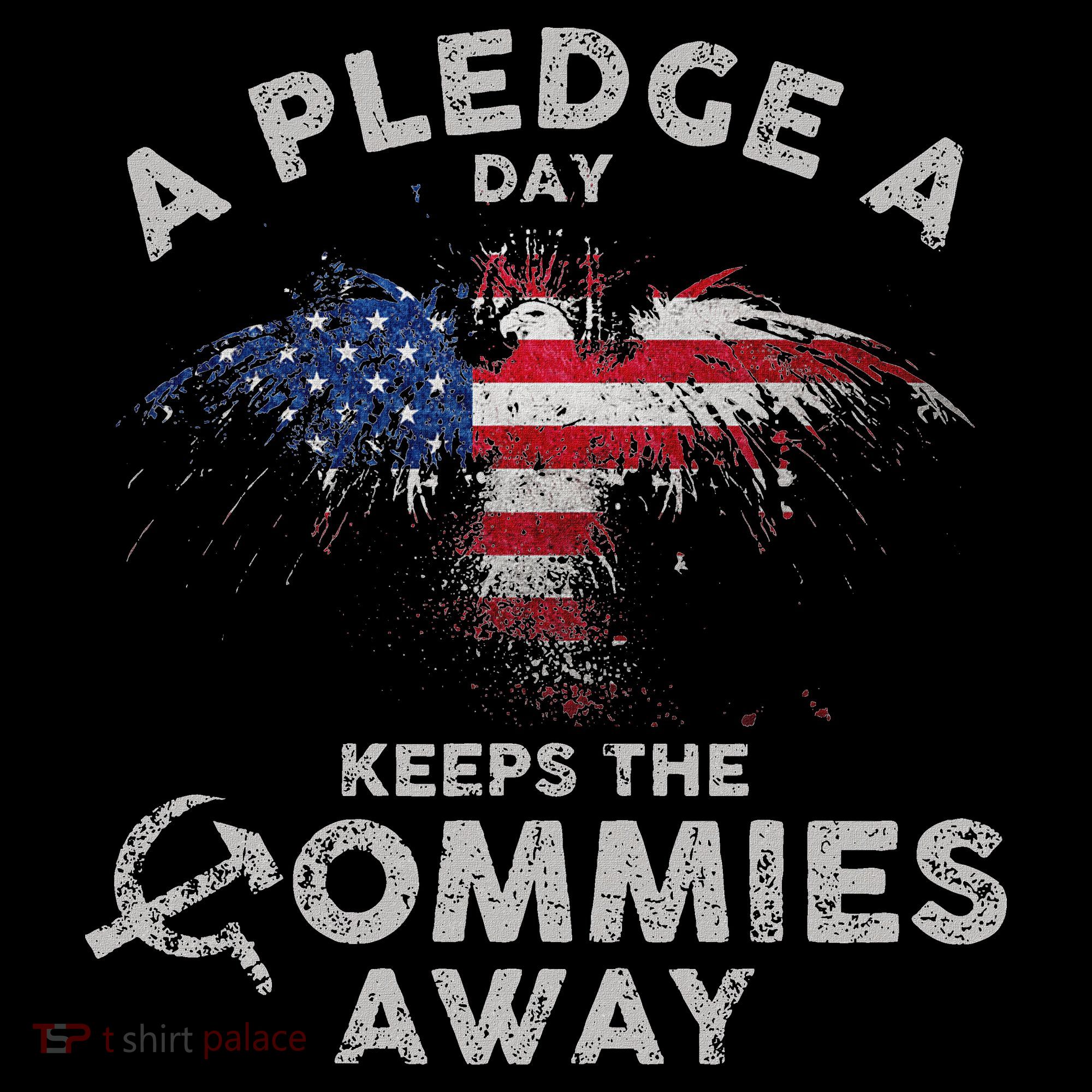 A Pledge Day Keeps The Commies Away Patriotic Eagle American Baby Bodysuit