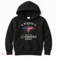 A Pledge Day Keeps The Commies Away Patriotic Eagle American Kids Hoodie thumb 0