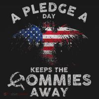 A Pledge Day Keeps The Commies Away Patriotic Eagle American Tote Bag thumb 4