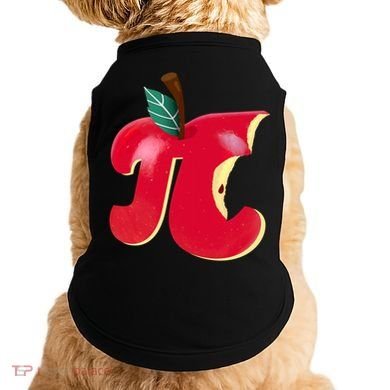 Apple Pi Day Funny Math Nerd Pie Teacher 3 14 Constant Gift Doggie Tank