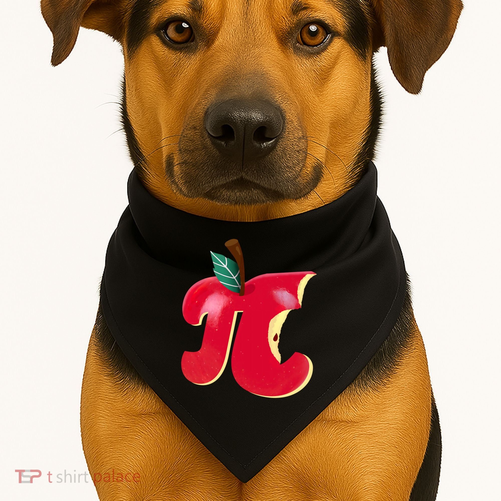 Apple Pi Day Funny Math Nerd Pie Teacher 3 14 Constant Gift USA-Made Doggie Bandana