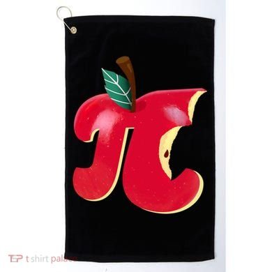 Apple Pi Day Funny Math Nerd Pie Teacher 3 14 Constant Gift Golf Towel