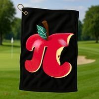 Apple Pi Day Funny Math Nerd Pie Teacher 3 14 Constant Gift Golf Towel thumb 1
