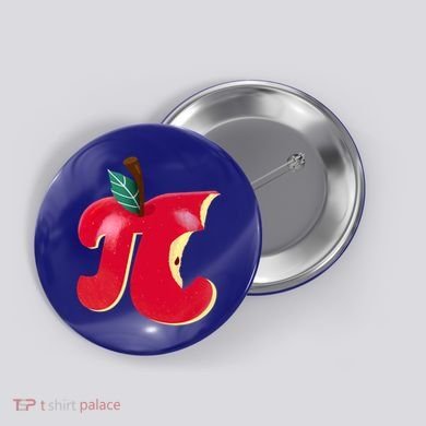 Apple Pi Day Funny Math Nerd Pie Teacher 3 14 Constant Gift Button