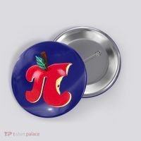 Apple Pi Day Funny Math Nerd Pie Teacher 3 14 Constant Gift Button thumb 0