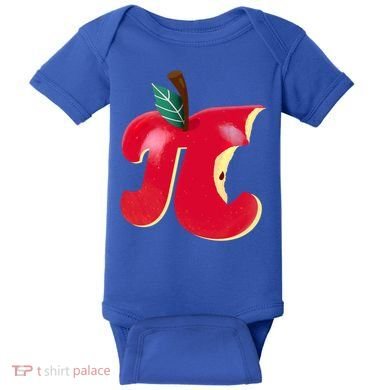 Apple Pi Day Funny Math Nerd Pie Teacher 3 14 Constant Gift Baby Bodysuit