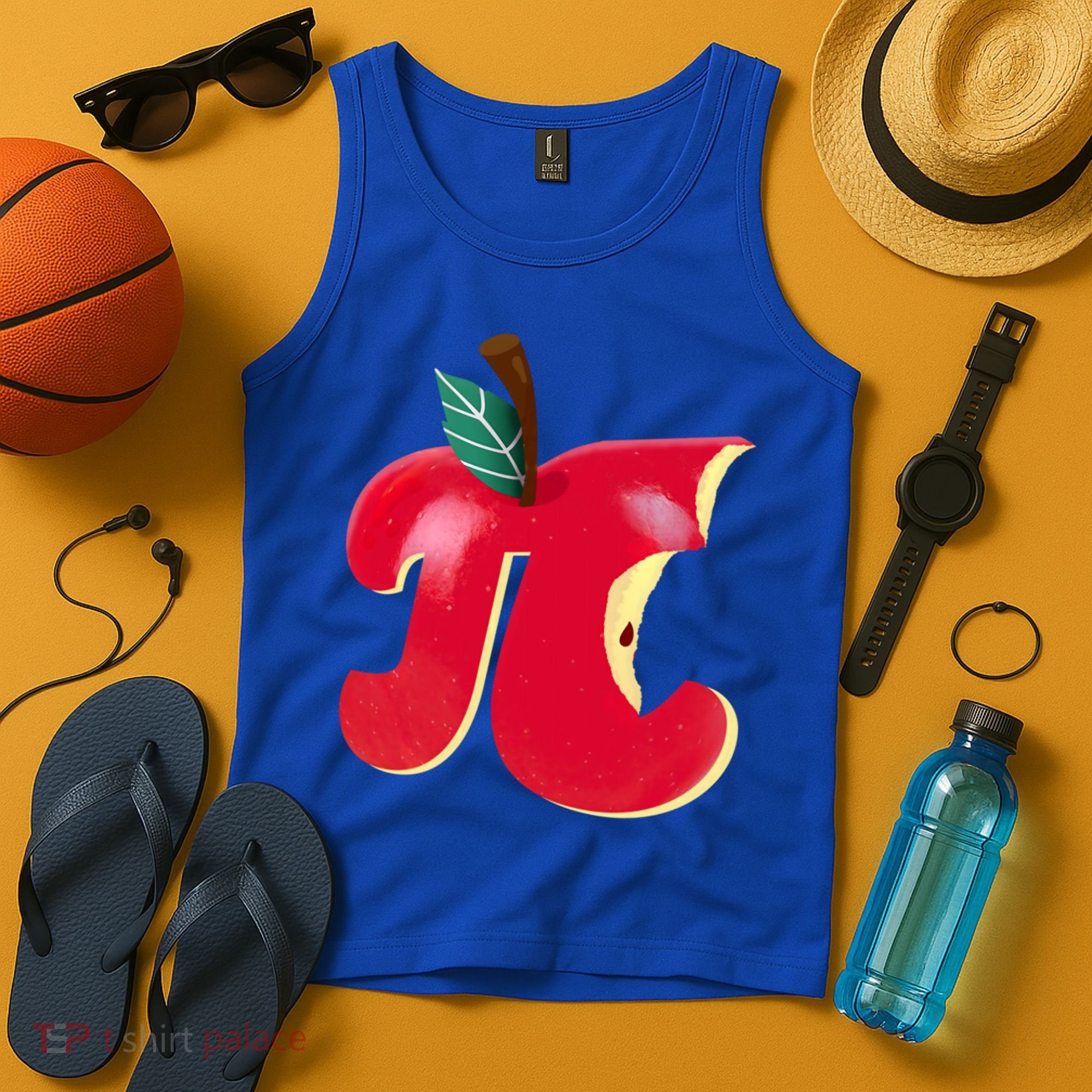 Apple Pi Day Funny Math Nerd Pie Teacher 3 14 Constant Gift Tank Top