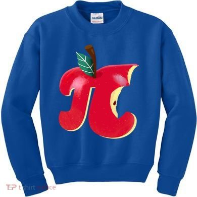 Apple Pi Day Funny Math Nerd Pie Teacher 3 14 Constant Gift Kids Sweatshirt