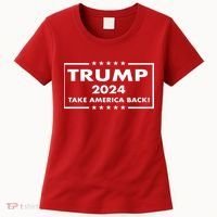 American President Donald Trump 2024 Take America Back US Election Women's T-Shirt thumb 0