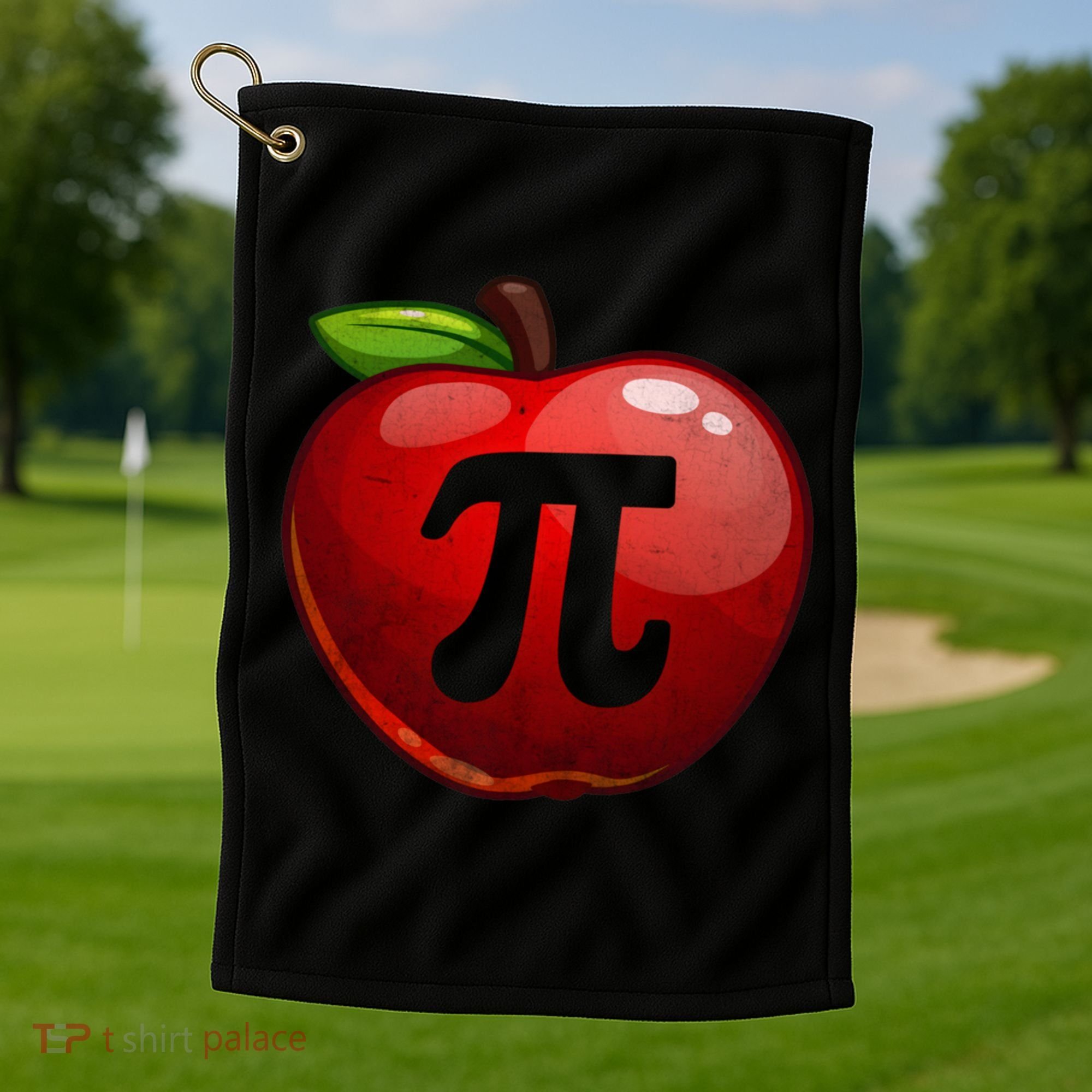 Apple Pi Day Great Gift Funny Math Nerd Pie Teacher 3 14 Gift Golf Towel