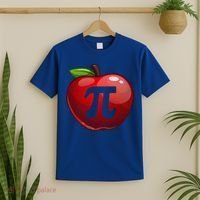 Apple Pi Day Great Gift Funny Math Nerd Pie Teacher 3 14 Gift T-Shirt thumb 2