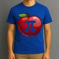 Apple Pi Day Great Gift Funny Math Nerd Pie Teacher 3 14 Gift T-Shirt thumb 3