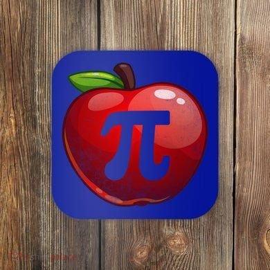 Apple Pi Day Great Gift Funny Math Nerd Pie Teacher 3 14 Gift Coaster