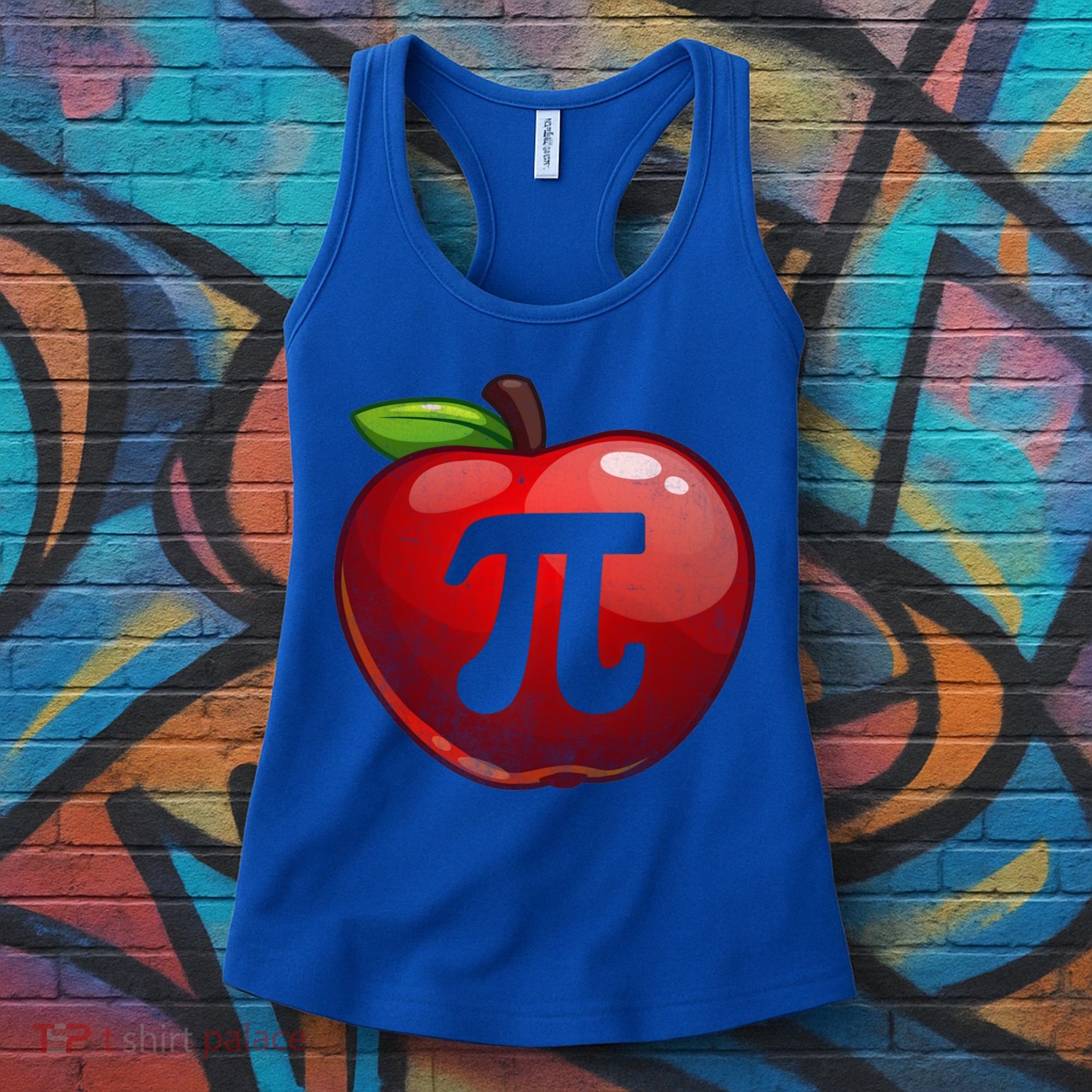 Apple Pi Day Great Gift Funny Math Nerd Pie Teacher 3 14 Gift Women's Tank Top