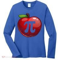 Apple Pi Day Great Gift Funny Math Nerd Pie Teacher 3 14 Gift Women's Long Sleeve Shirt thumb 0
