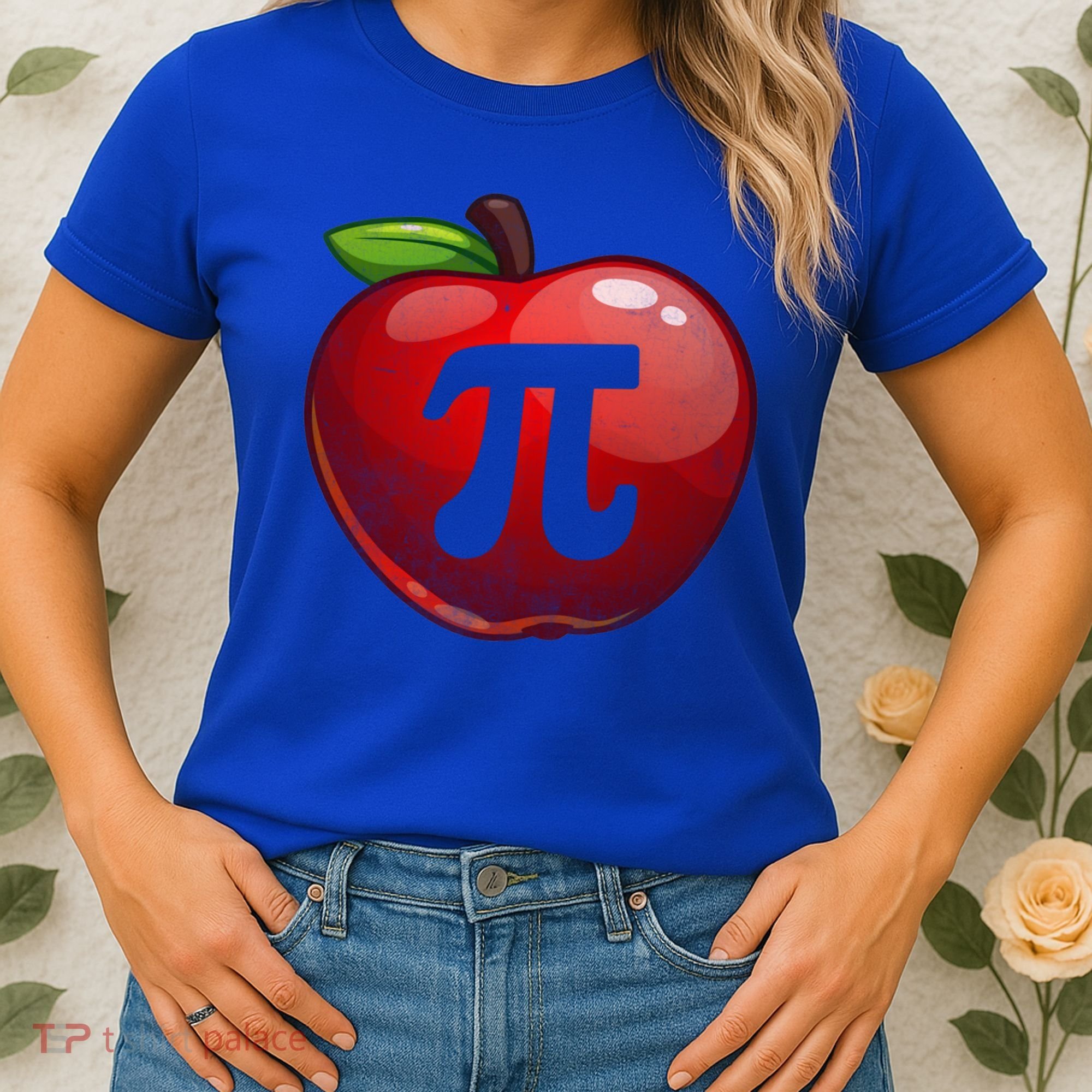 Apple Pi Day Great Gift Funny Math Nerd Pie Teacher 3 14 Gift Women's T-Shirt