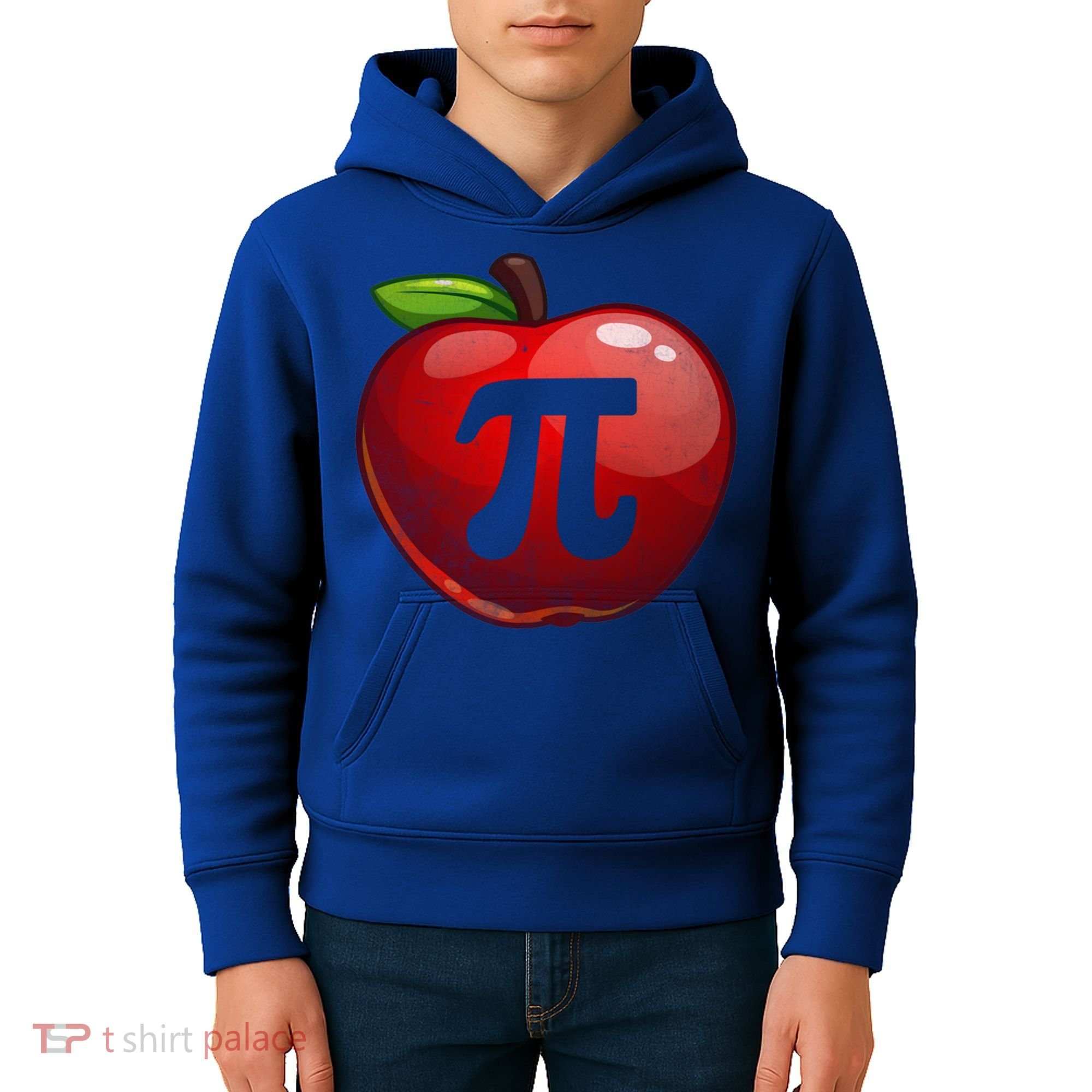 Apple Pi Day Great Gift Funny Math Nerd Pie Teacher 3 14 Gift Kids Hoodie