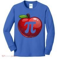 Apple Pi Day Great Gift Funny Math Nerd Pie Teacher 3 14 Gift Kids Long Sleeve Shirt thumb 0