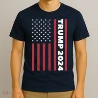 American President Donald Trump 2024 Flag US Election T-Shirt thumb 3