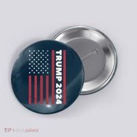American President Donald Trump 2024 Flag US Election Button thumb 0