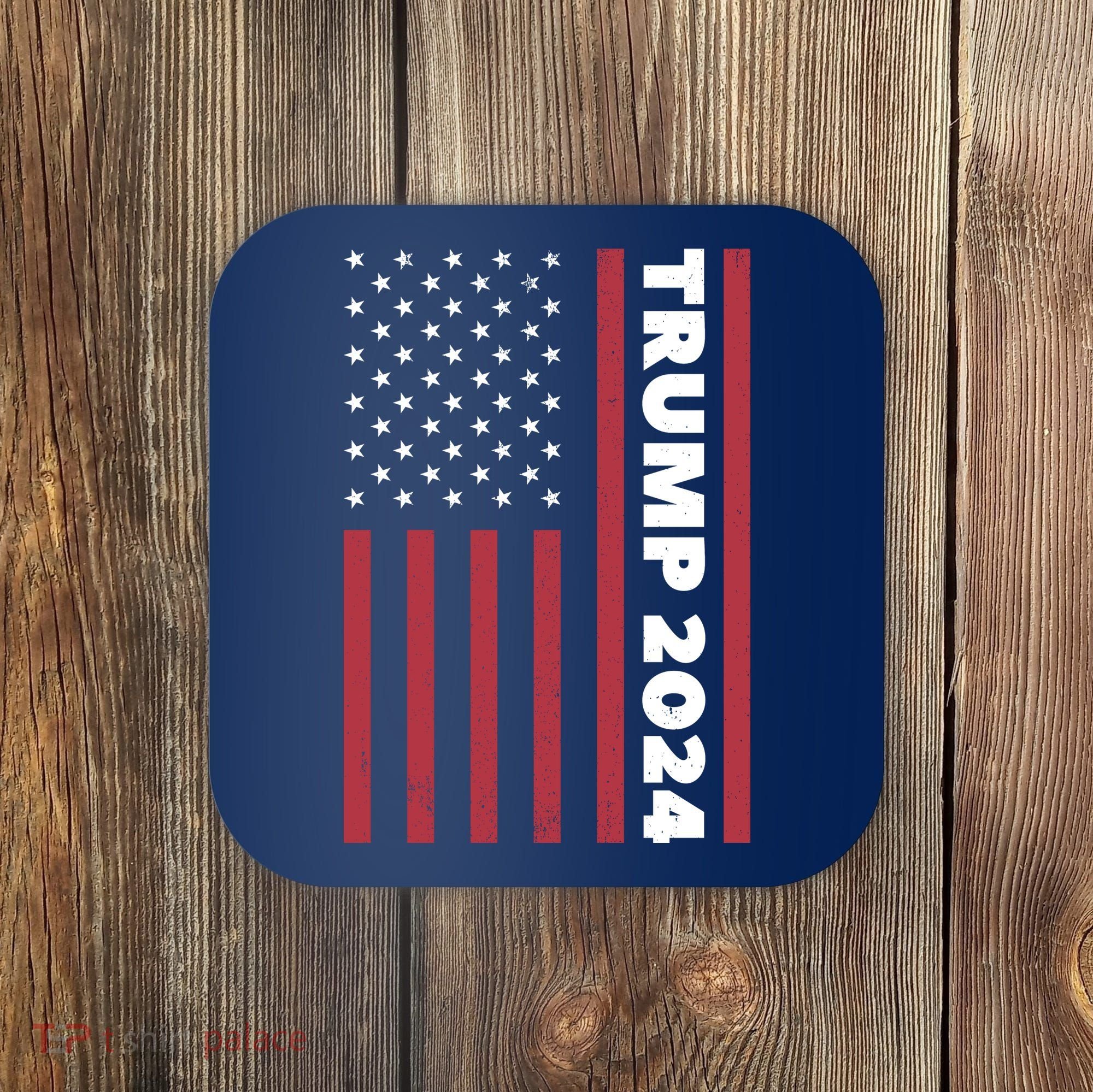 American President Donald Trump 2024 Flag US Election Coaster