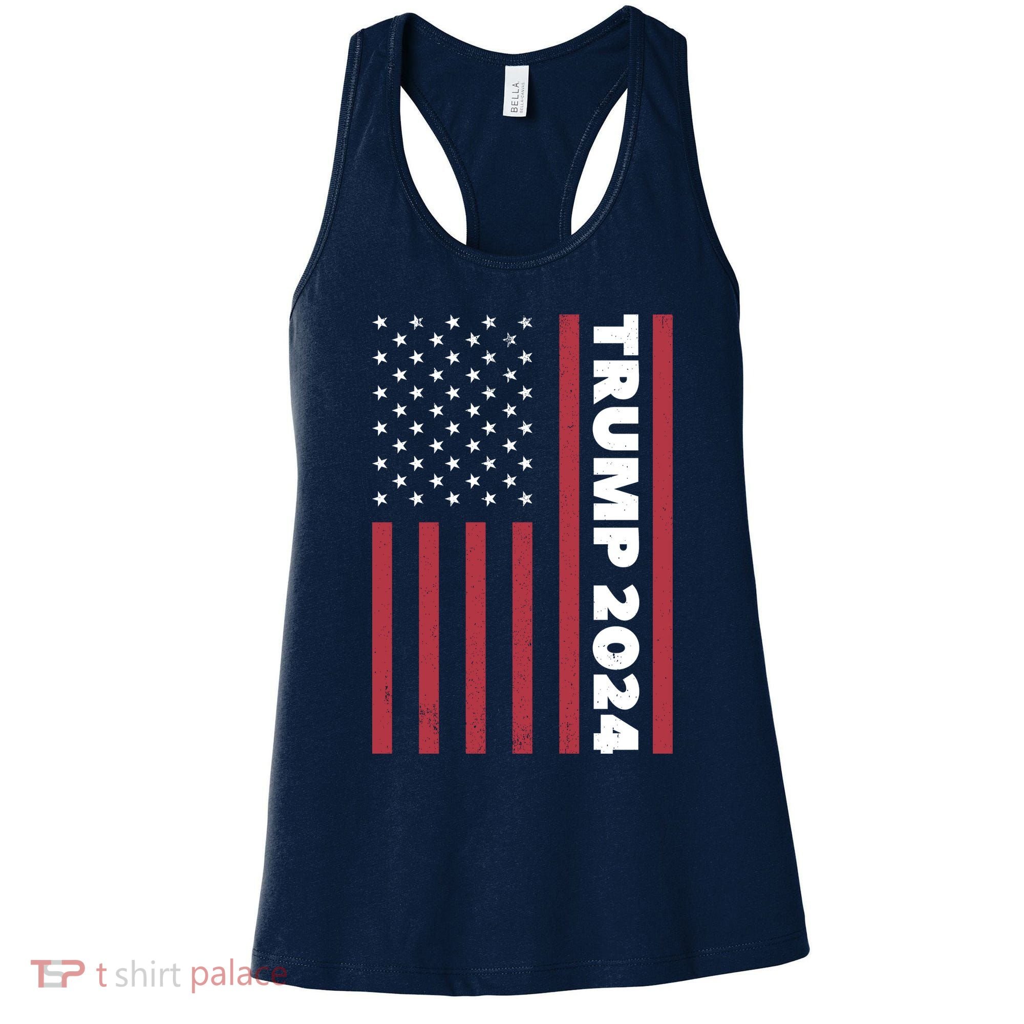 American President Donald Trump 2024 Flag US Election Women's Tank Top