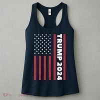American President Donald Trump 2024 Flag US Election Women's Tank Top thumb 3