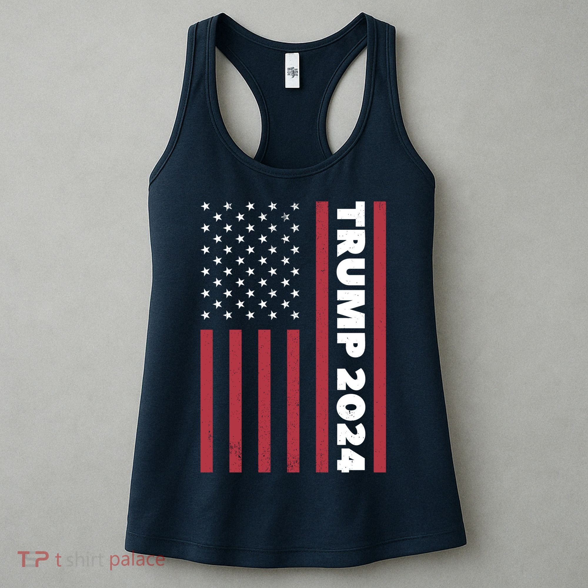 American President Donald Trump 2024 Flag US Election Women's Tank Top