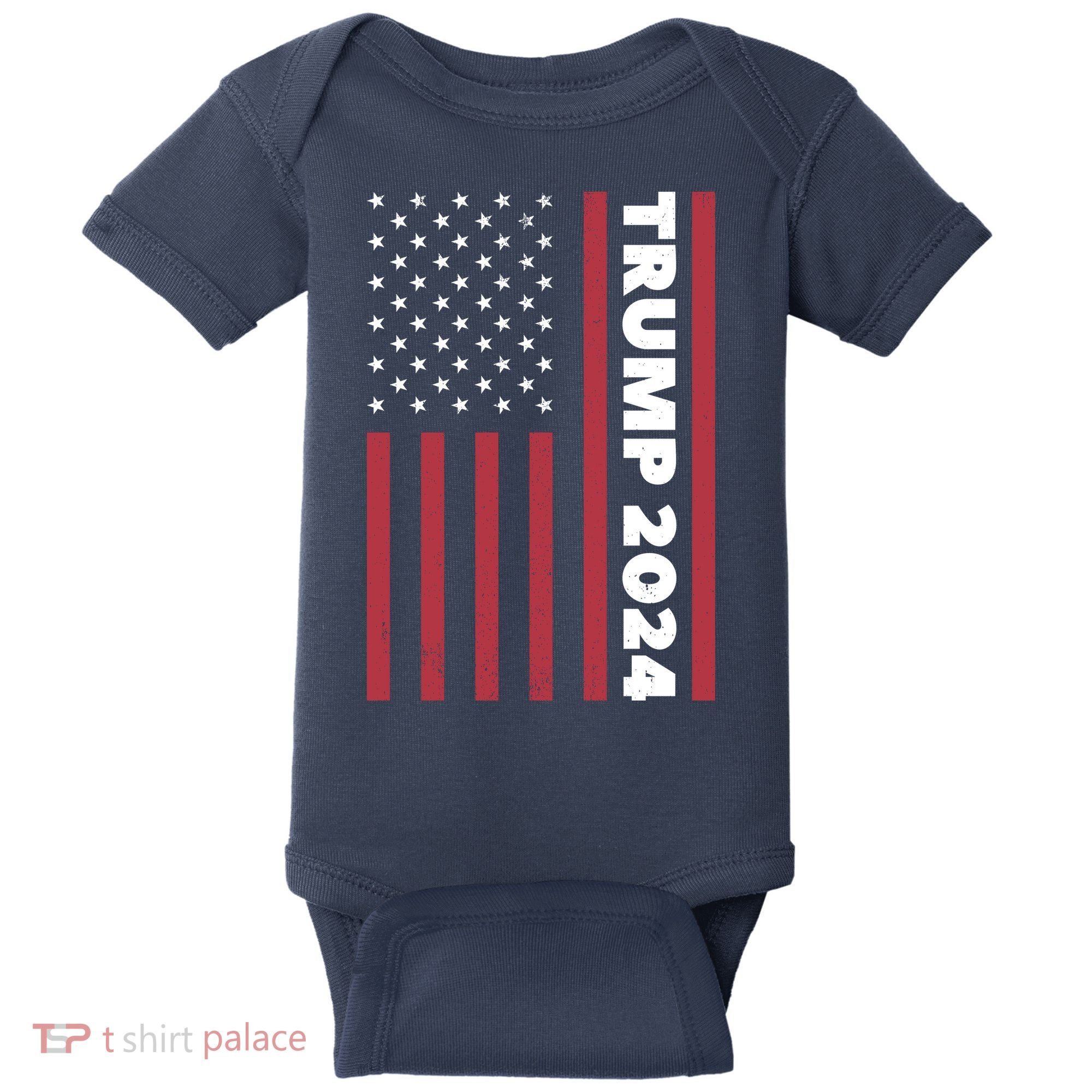 American President Donald Trump 2024 Flag US Election Baby Bodysuit