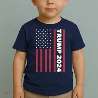 American President Donald Trump 2024 Flag US Election Toddler T-Shirt thumb 2