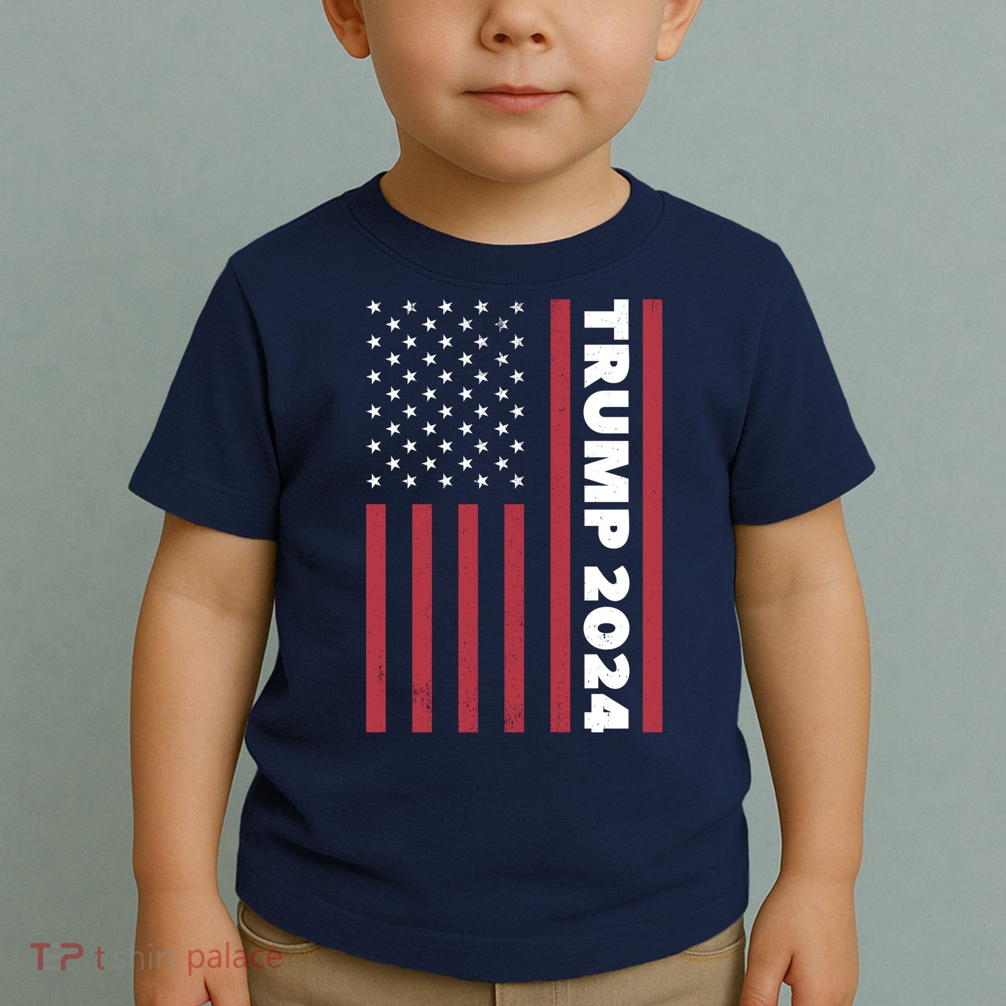 American President Donald Trump 2024 Flag US Election Toddler T-Shirt