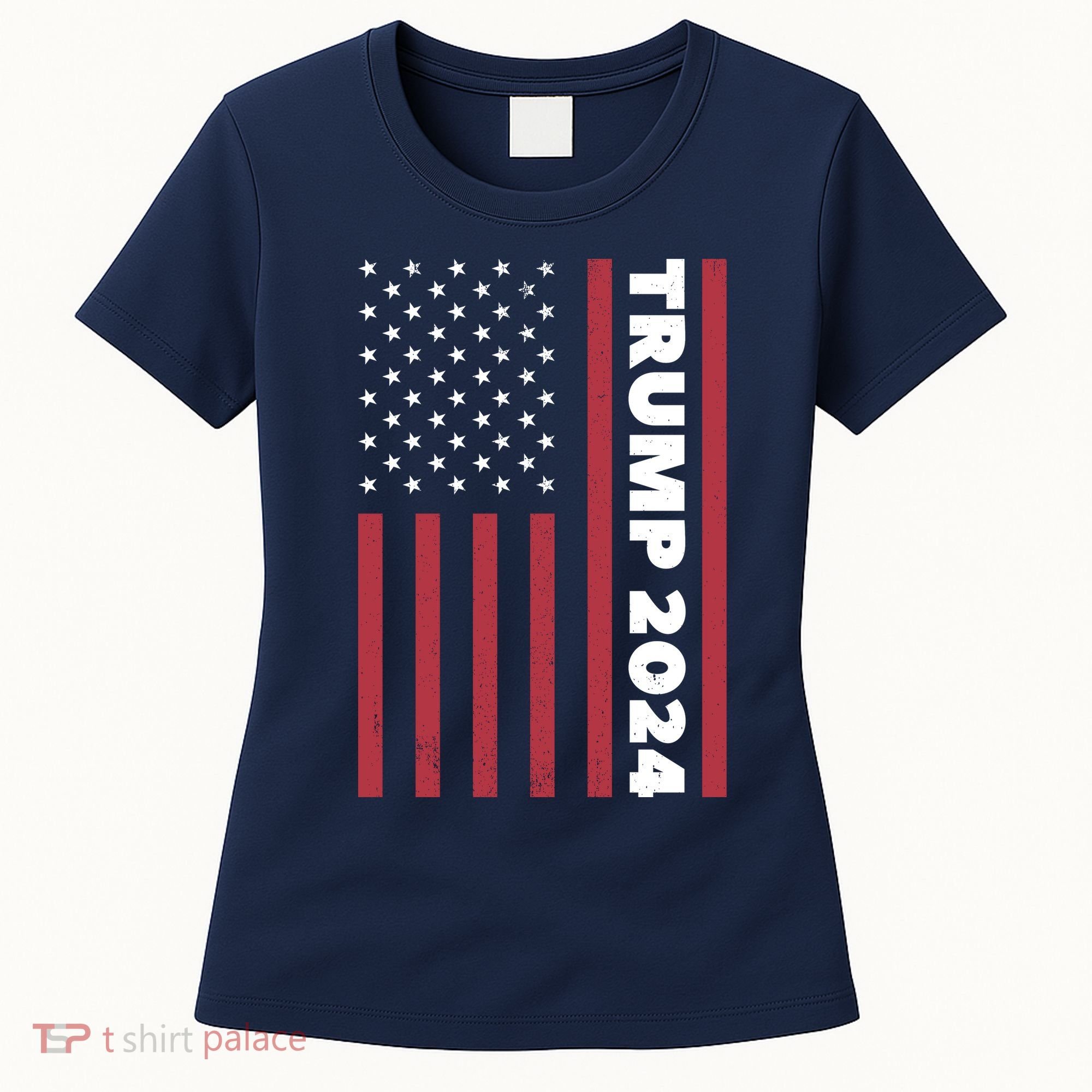 American President Donald Trump 2024 Flag US Election Women's T-Shirt