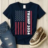 American President Donald Trump 2024 Flag US Election Women's T-Shirt thumb 3