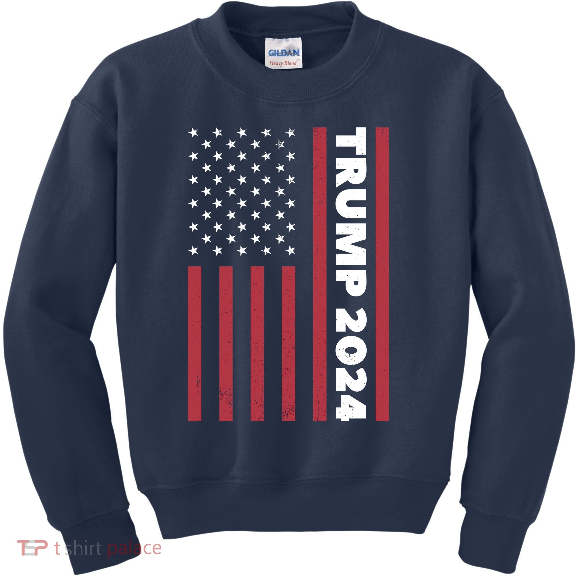 American President Donald Trump 2024 Flag US Election Kids Sweatshirt