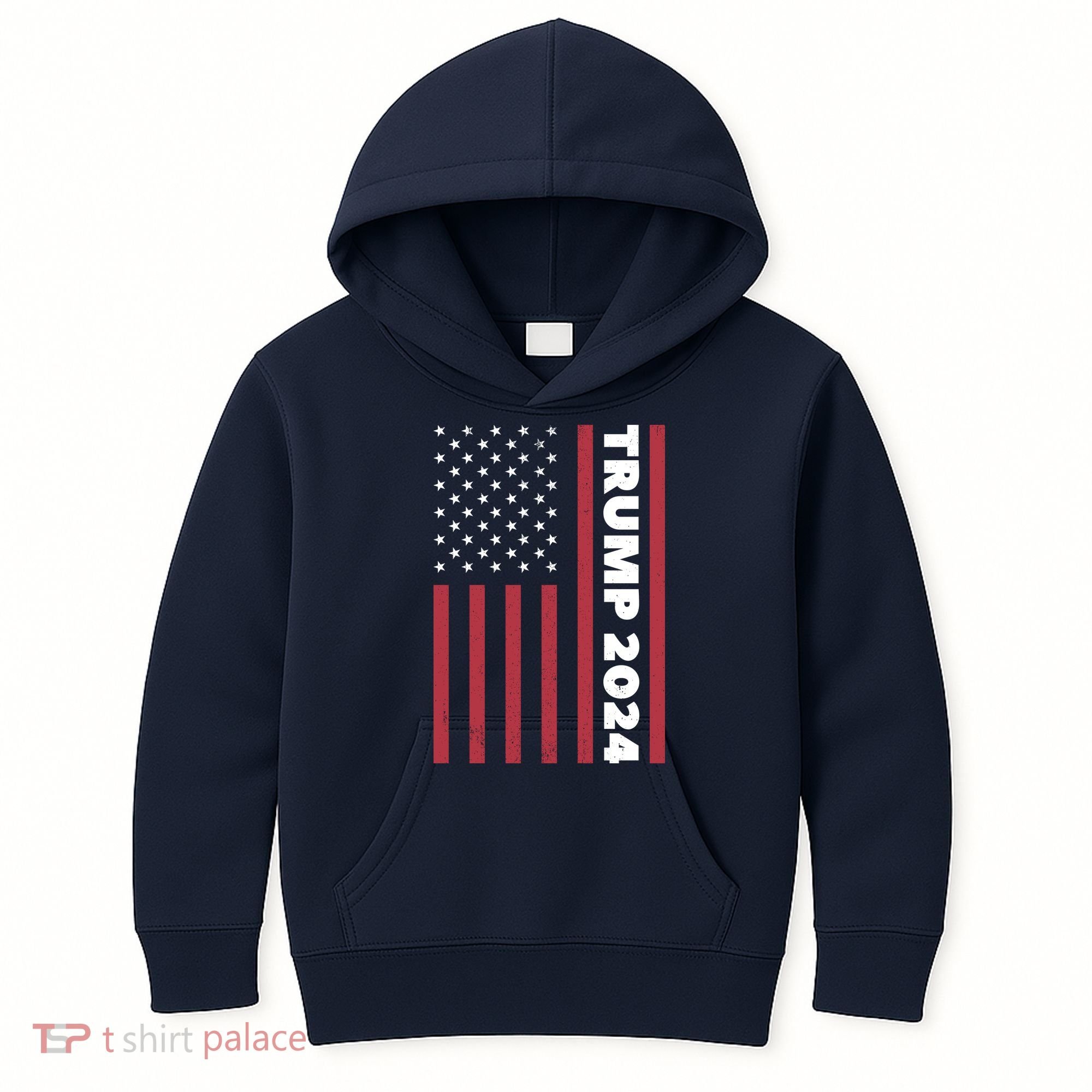 American President Donald Trump 2024 Flag US Election Kids Hoodie
