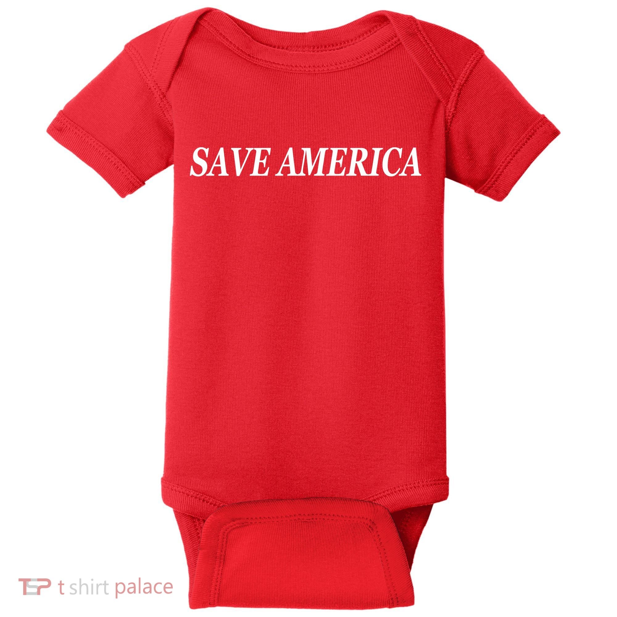 American President Donald Trump 2024 Save America US Election Baby Bodysuit