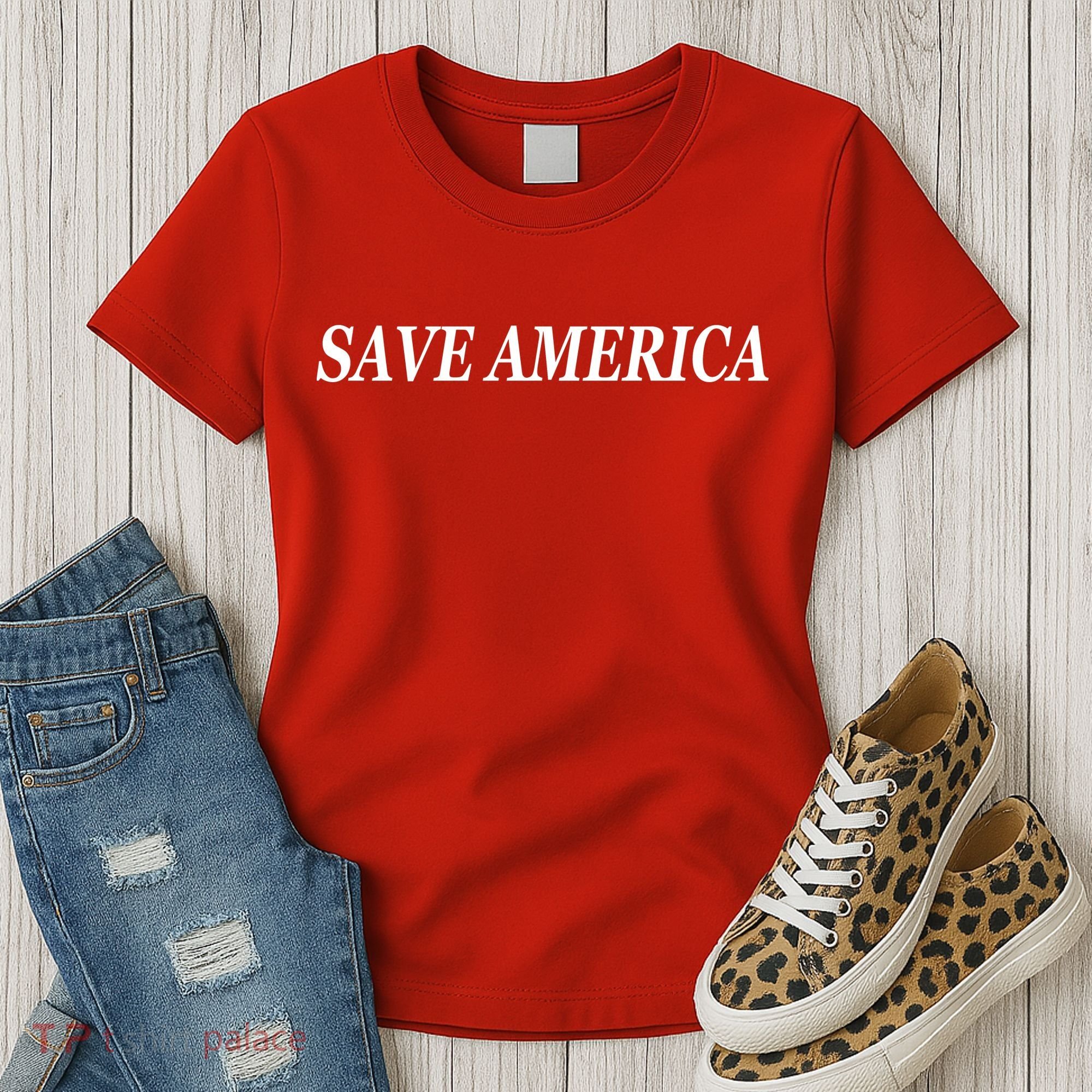 American President Donald Trump 2024 Save America US Election Women's T-Shirt