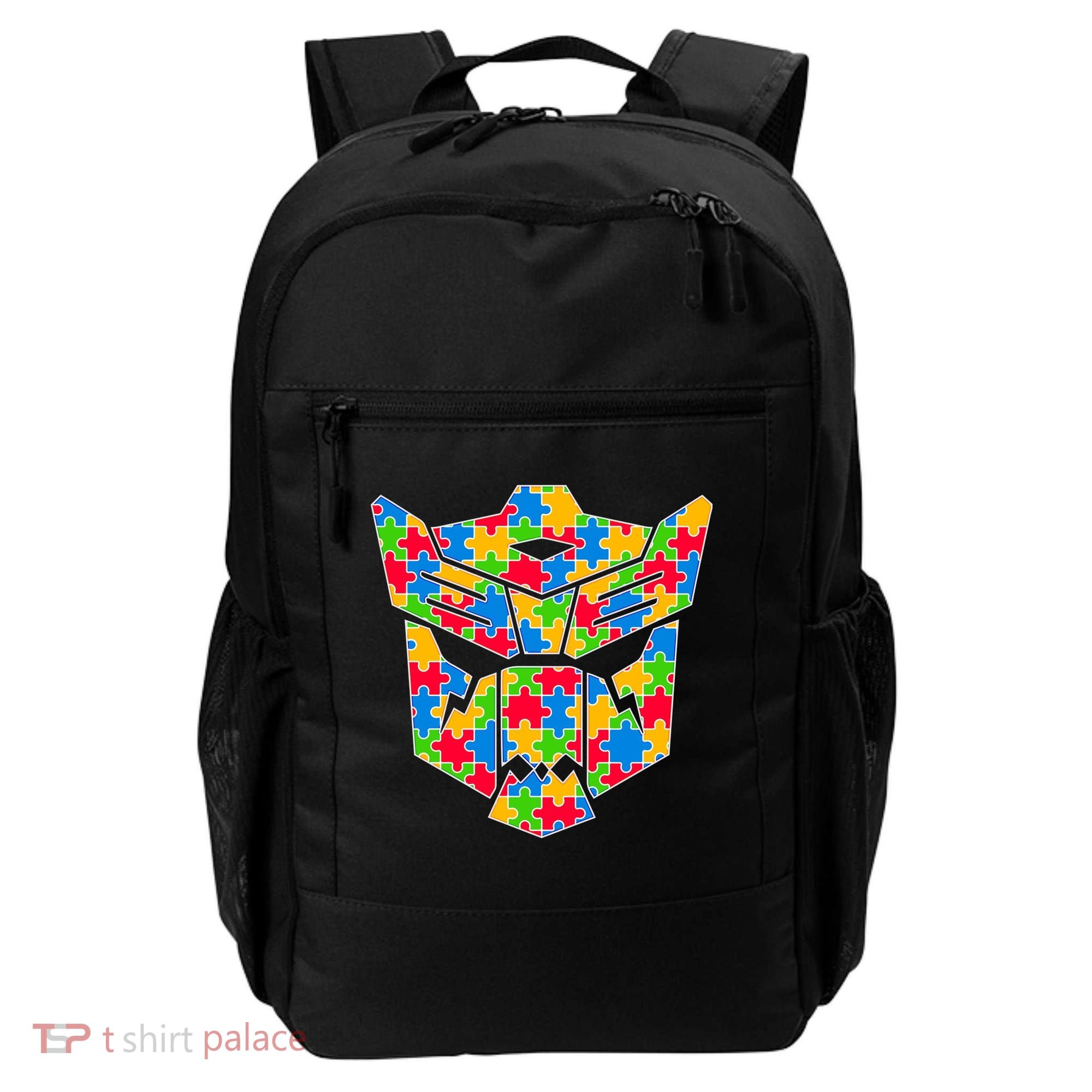 Autism Puzzle Dinobot Logo Backpack